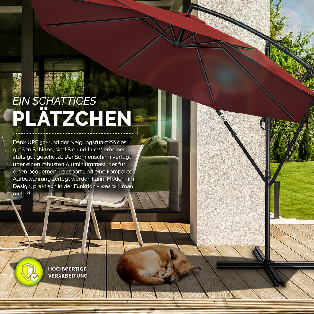Sonnenschirm, Aluminium für Garten und Balkon – Detailansicht 27