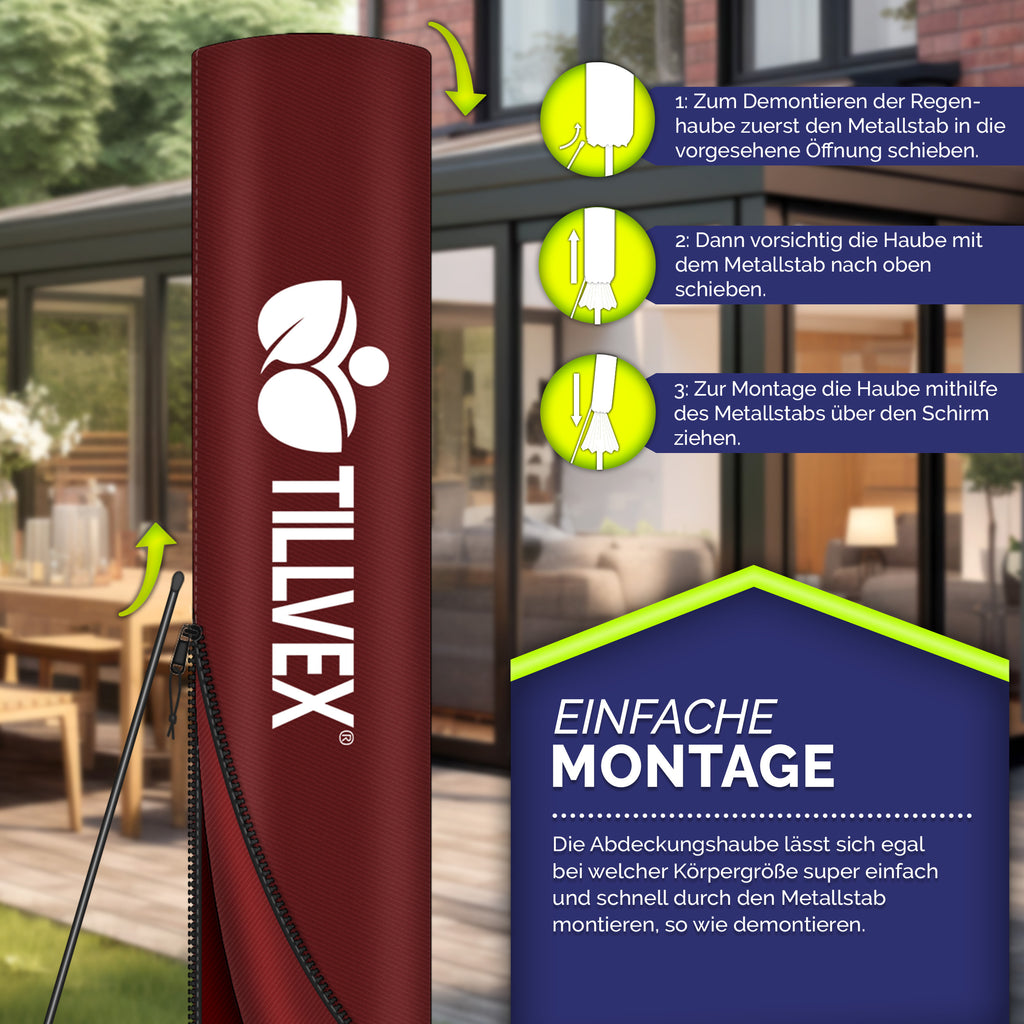 Sonnenschirm, Aluminium für Garten und Balkon – Detailansicht 28