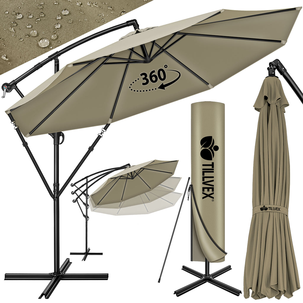 Sonnenschirm, Aluminium für Garten und Balkon – Detailansicht 44