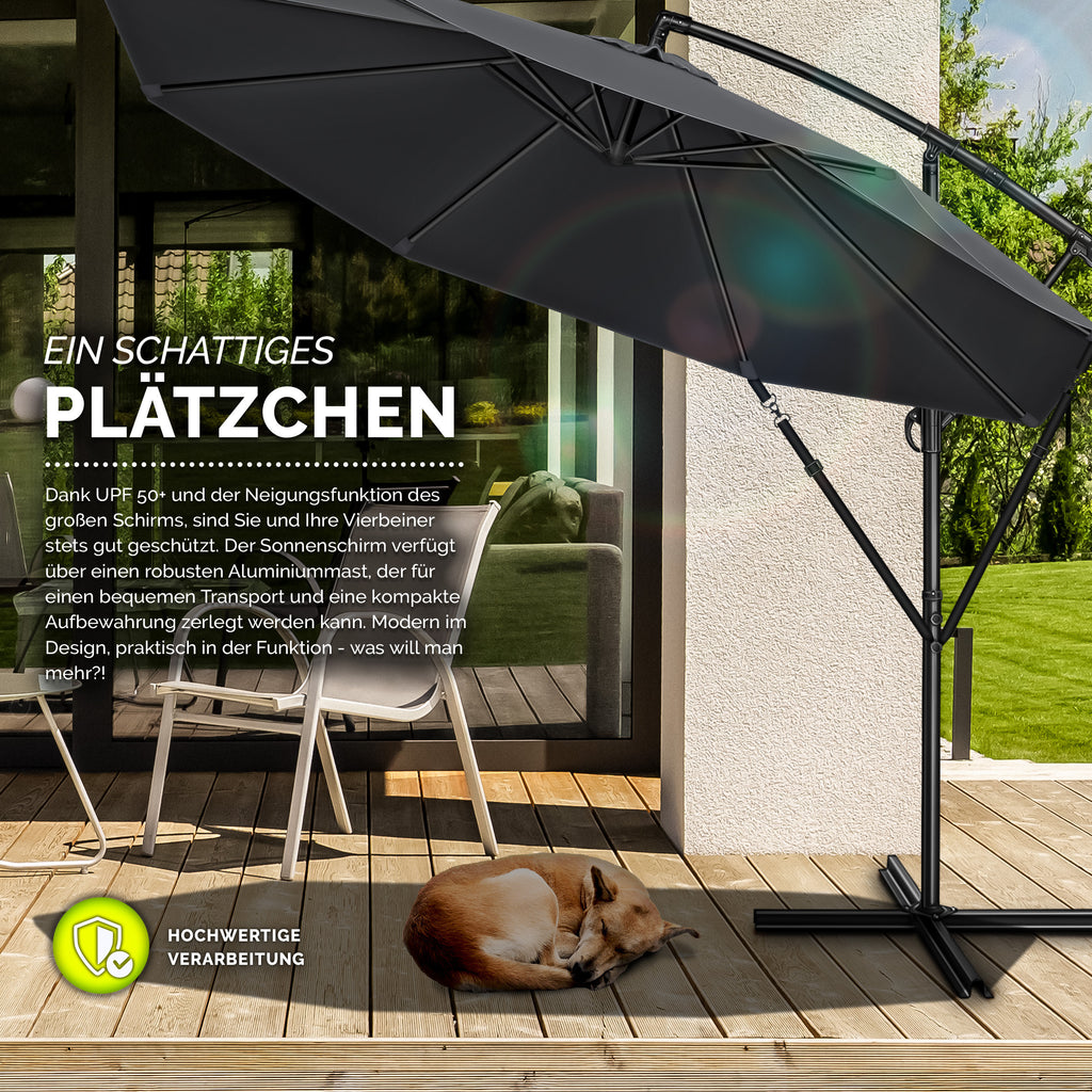 Sonnenschirm, Aluminium für Garten und Balkon – Detailansicht 61