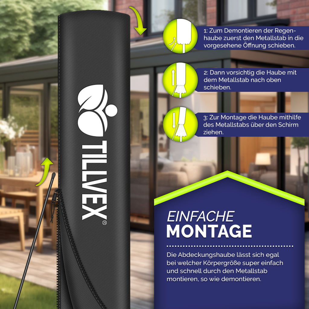 Sonnenschirm, Aluminium für Garten und Balkon – Detailansicht 62