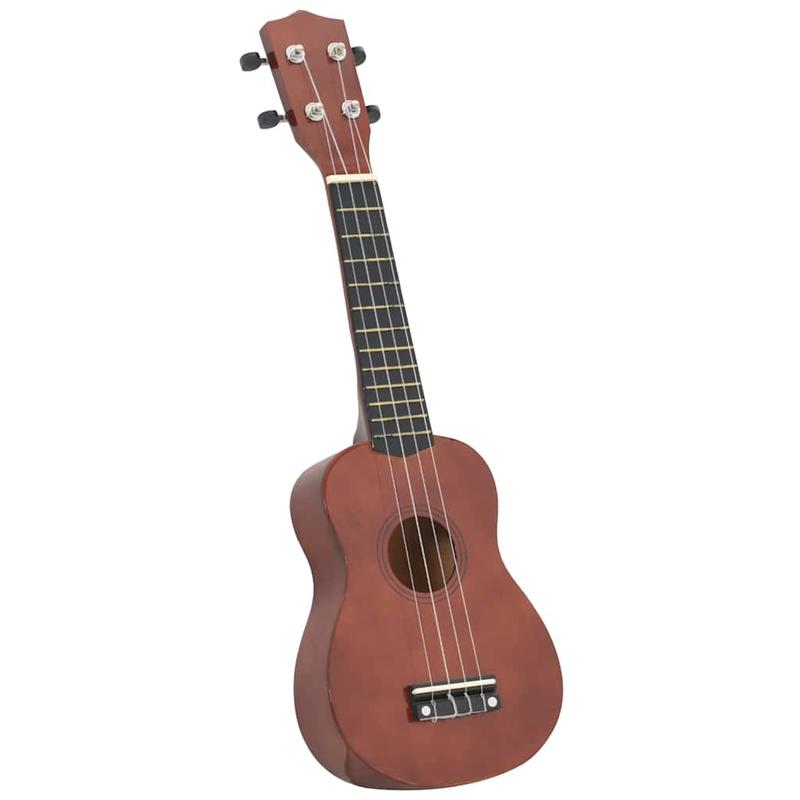 Sopran-Ukulelen-Set in dunklem Holz für den Einstieg zum Üben und tägliches Spielen einfache Auftritte – Detailansicht 7