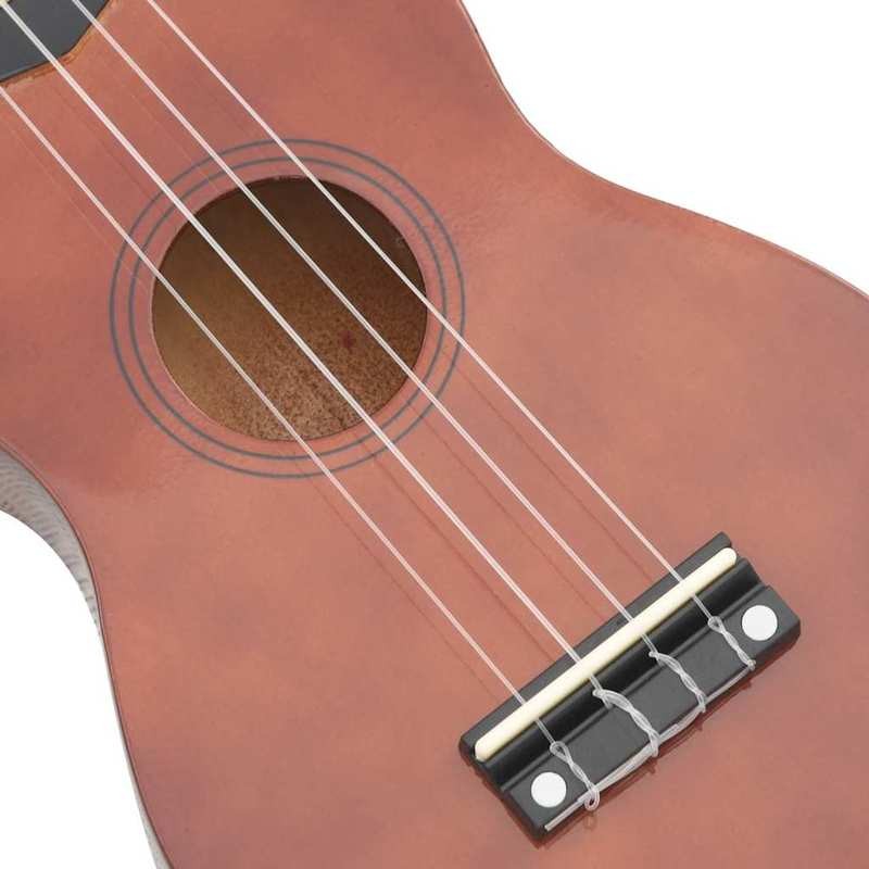Sopran-Ukulelen-Set in dunklem Holz für den Einstieg zum Üben und tägliches Spielen einfache Auftritte – Detailansicht 10