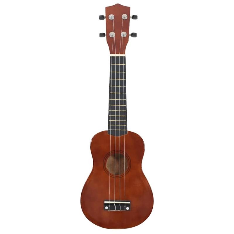 Sopran-Ukulelen-Set in dunklem Holz für den Einstieg zum Üben und tägliches Spielen einfache Auftritte – Detailansicht 11