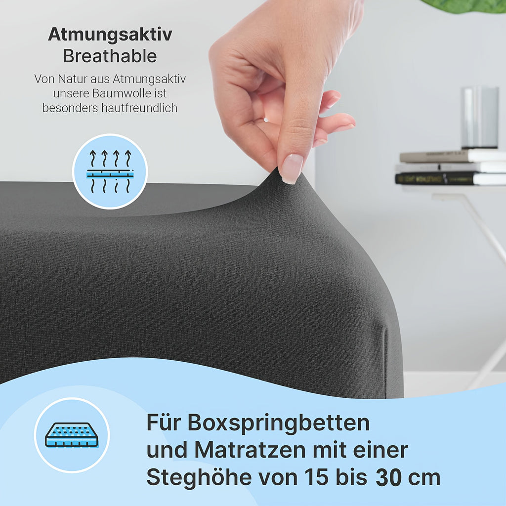 Spannbettlaken, 30 cm für Bett und Schlafzimmer – Detailansicht 2
