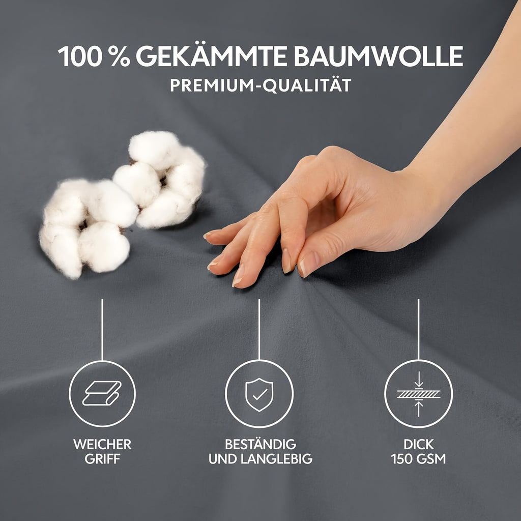 Spannbettlaken, 30 cm für Bett und Schlafzimmer – Detailansicht 4