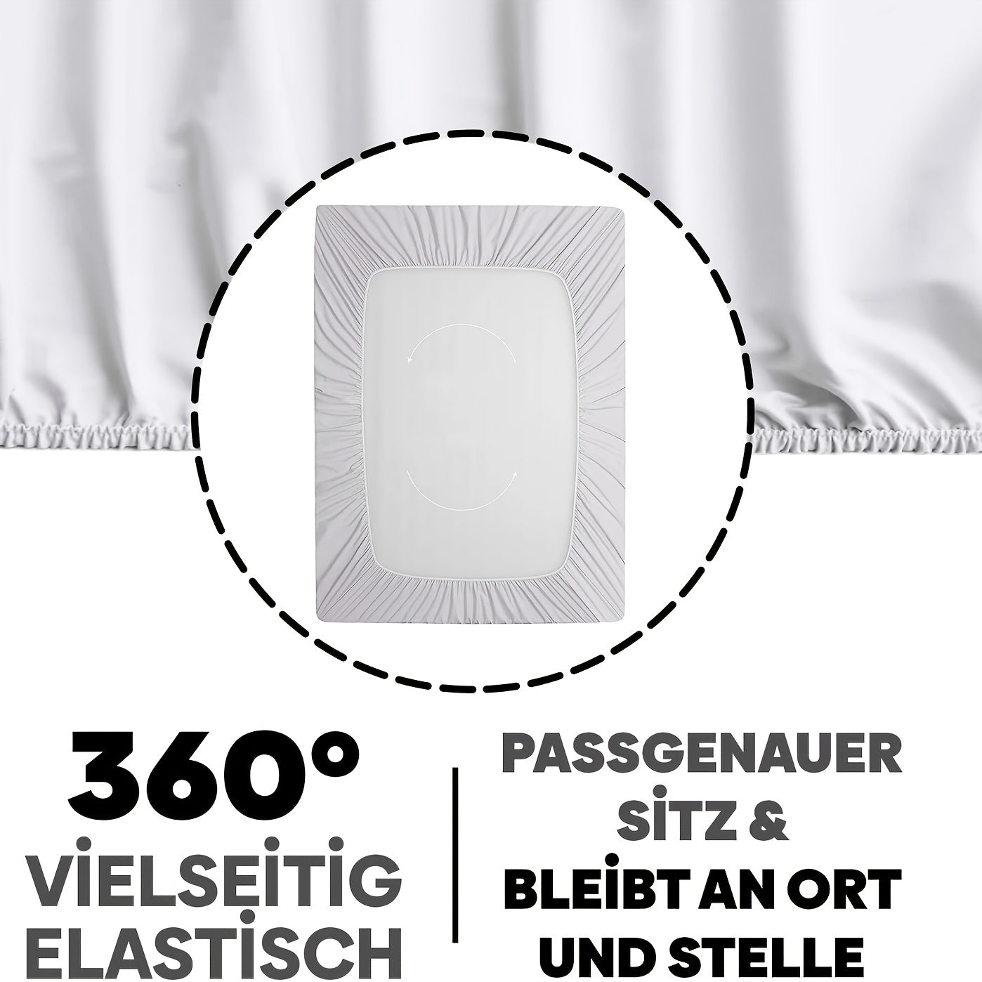 Spannbettlaken, 30 cm für Bett und Schlafzimmer – Detailansicht 10