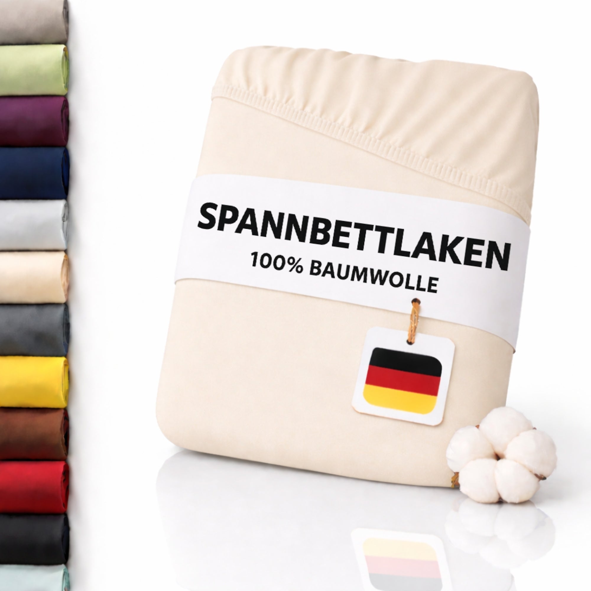 Spannbettlaken, Baumwolle für Schlafzimmer und erholsamen Schlaf – Detailansicht 100