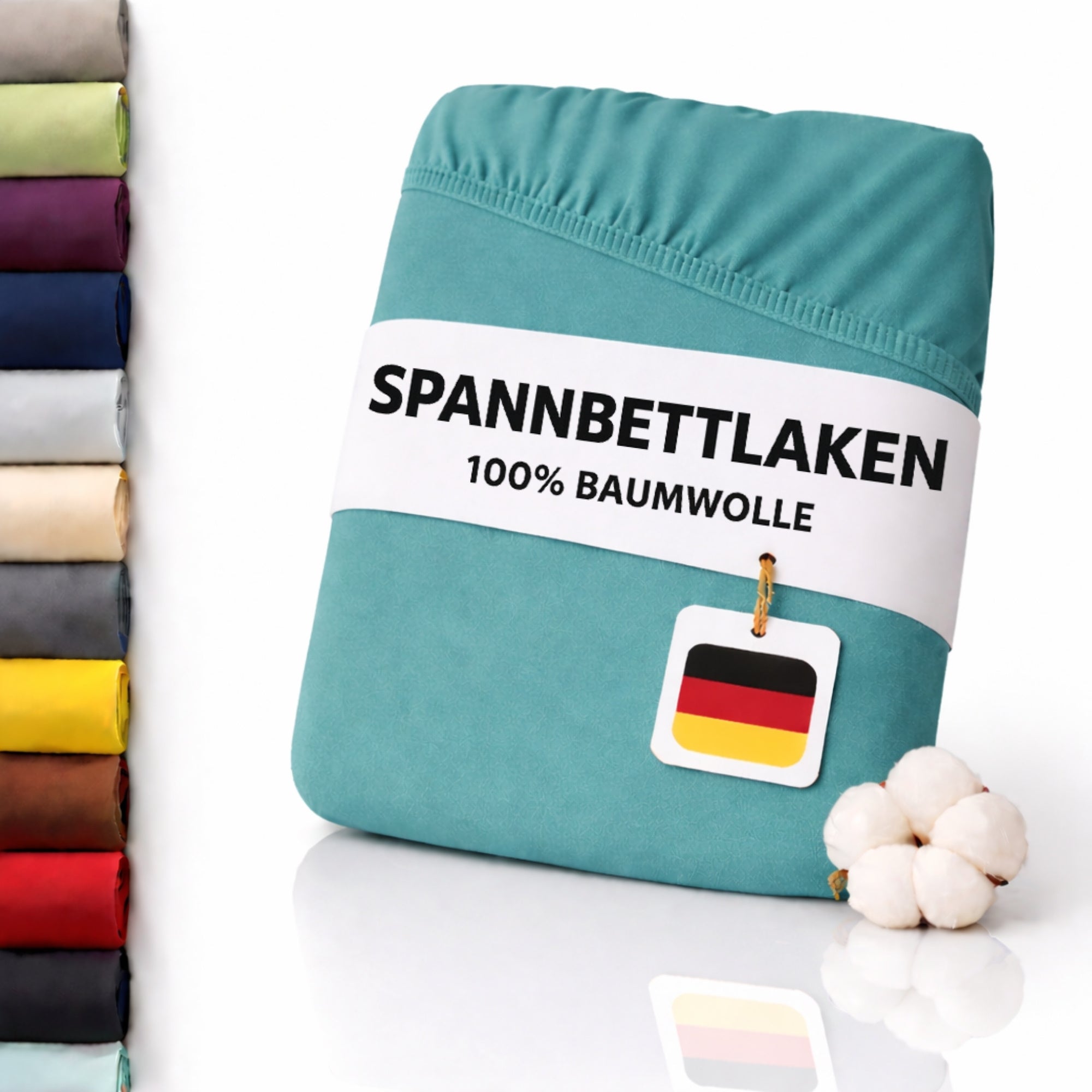 Spannbettlaken, Baumwolle für Schlafzimmer und erholsamen Schlaf – Detailansicht 102