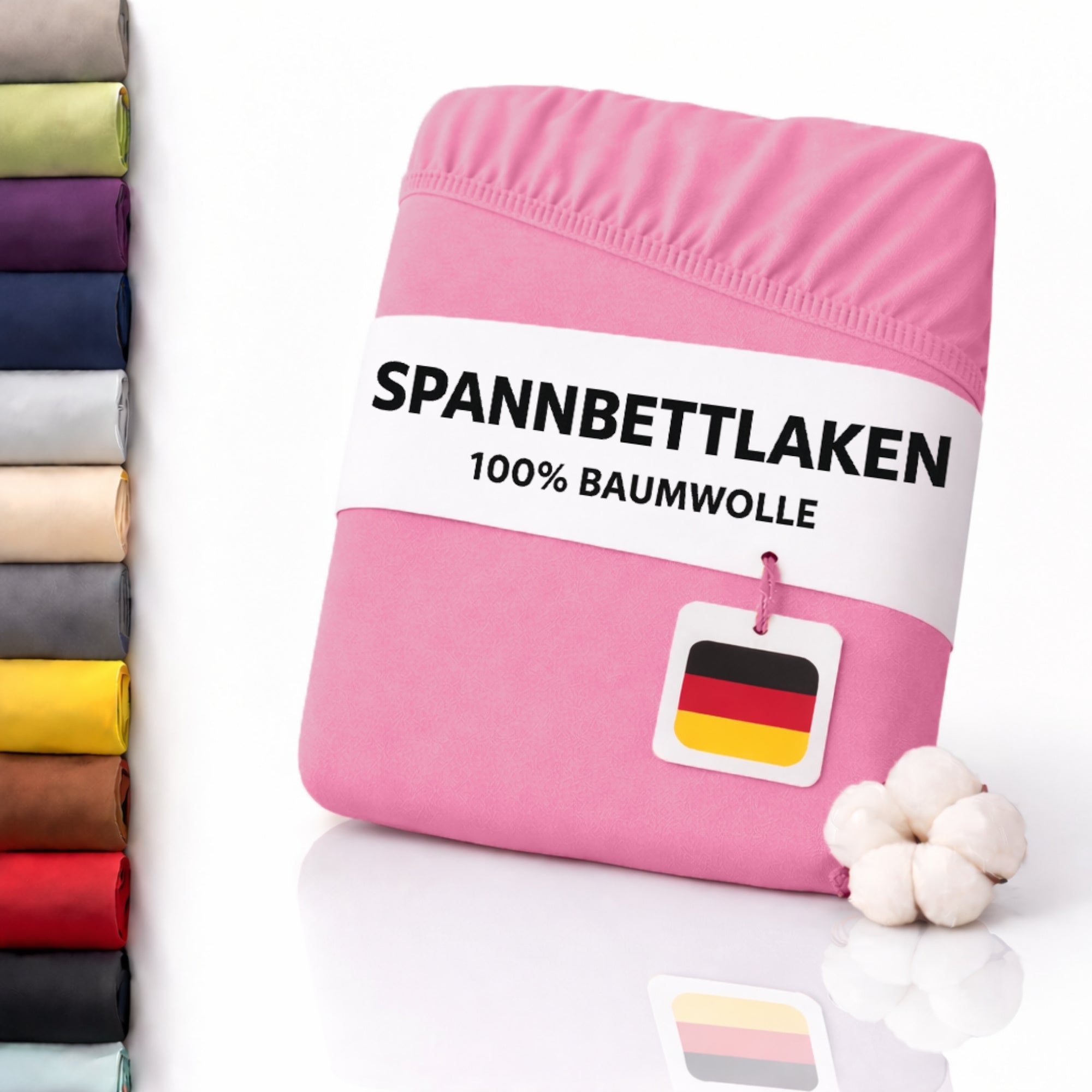 Spannbettlaken, Baumwolle für Schlafzimmer und erholsamen Schlaf – Detailansicht 104