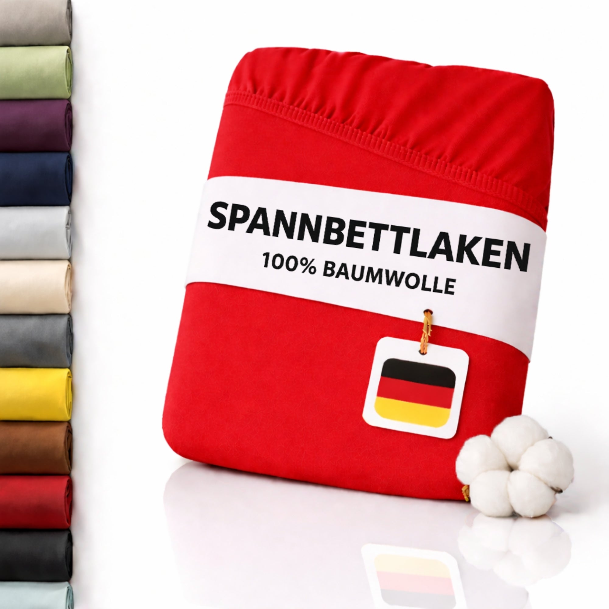 Spannbettlaken, Baumwolle für Schlafzimmer und erholsamen Schlaf – Detailansicht 107