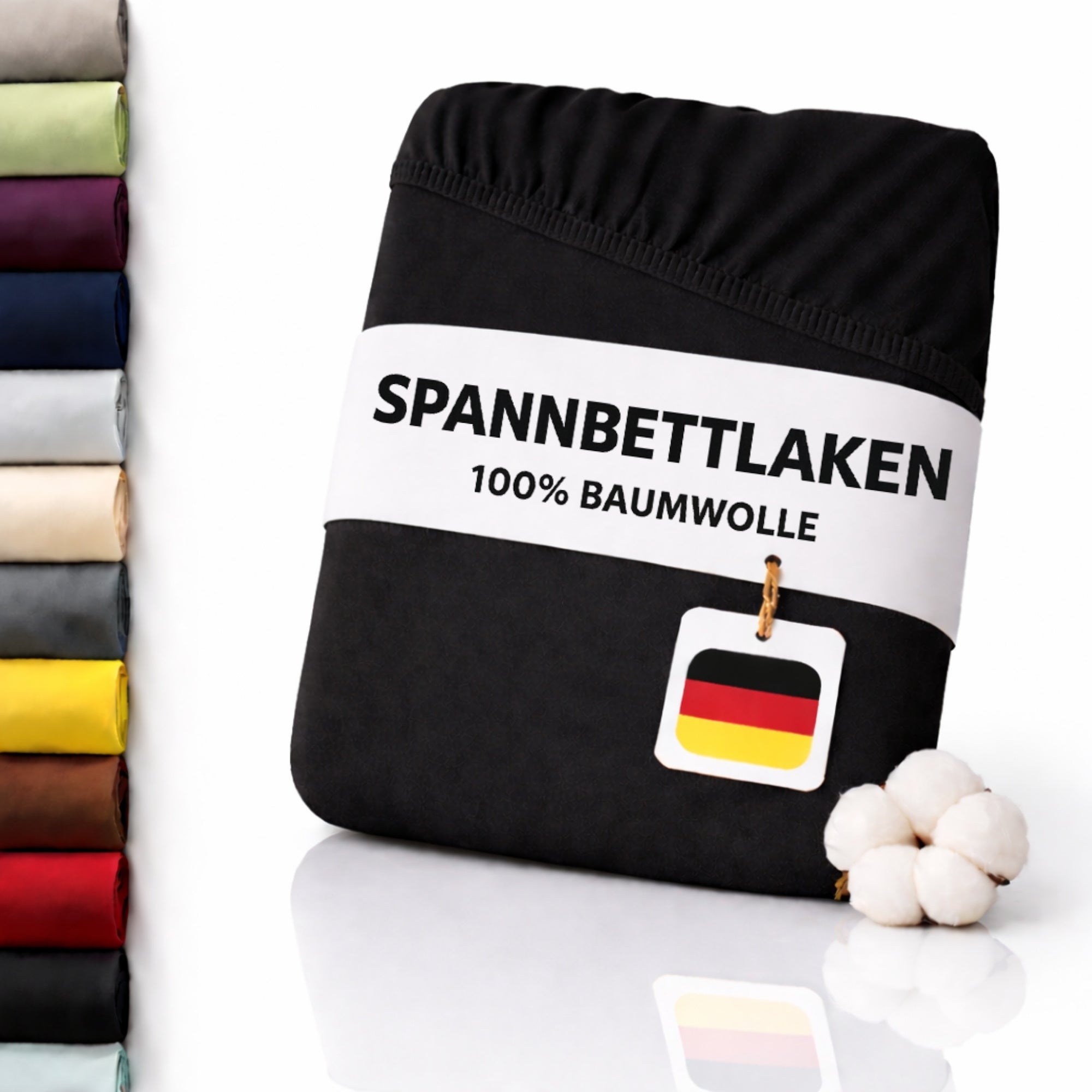 Spannbettlaken, Baumwolle für Schlafzimmer und erholsamen Schlaf – Detailansicht 111