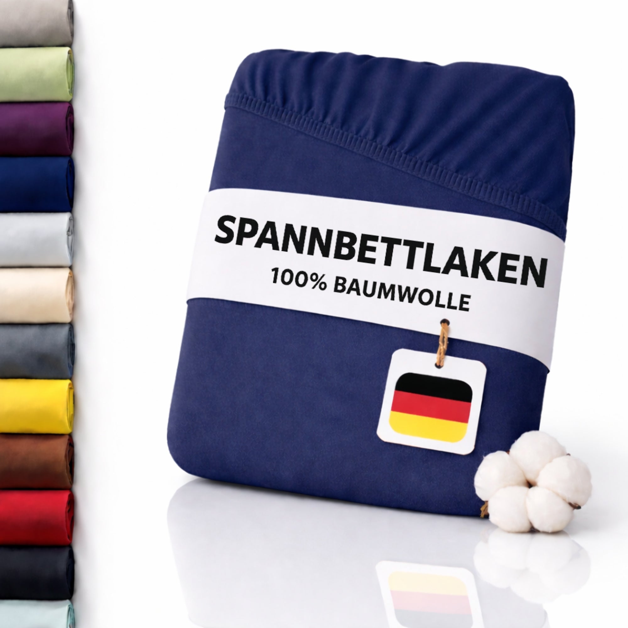 Spannbettlaken, Baumwolle für Schlafzimmer und erholsamen Schlaf – Detailansicht 112