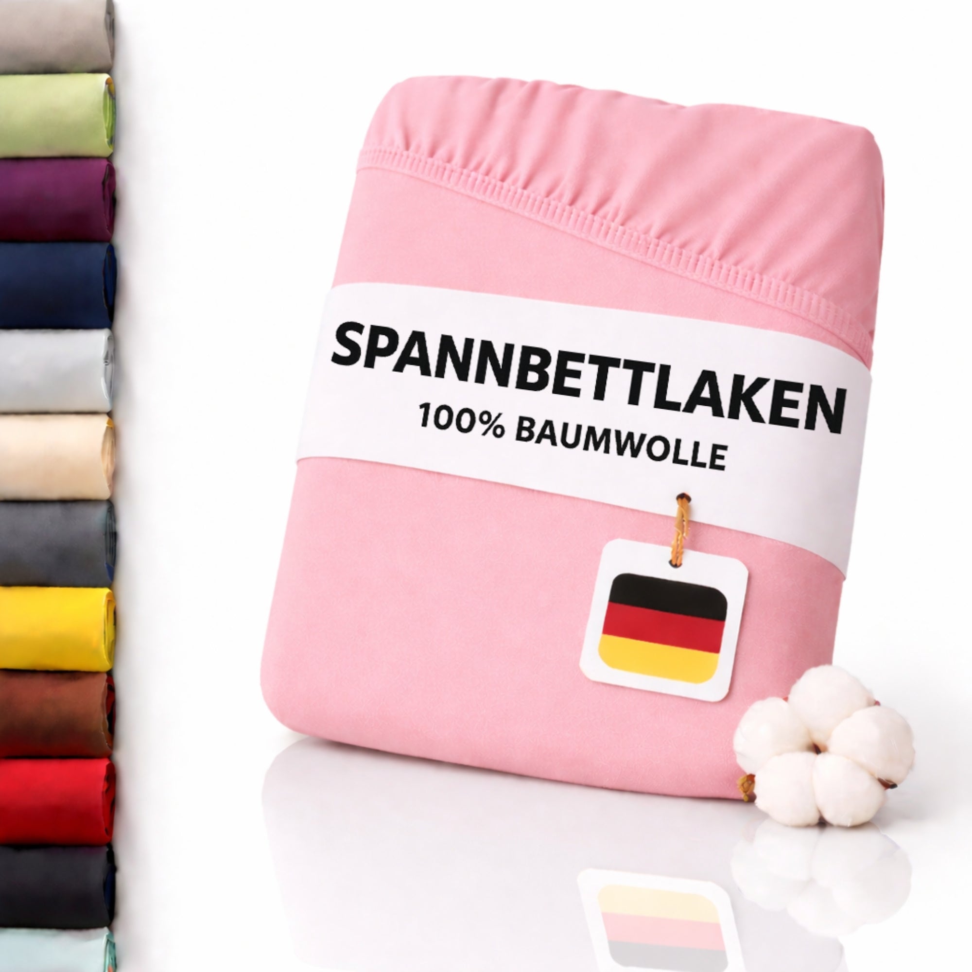 Spannbettlaken, Baumwolle für Schlafzimmer und erholsamen Schlaf – Detailansicht 119