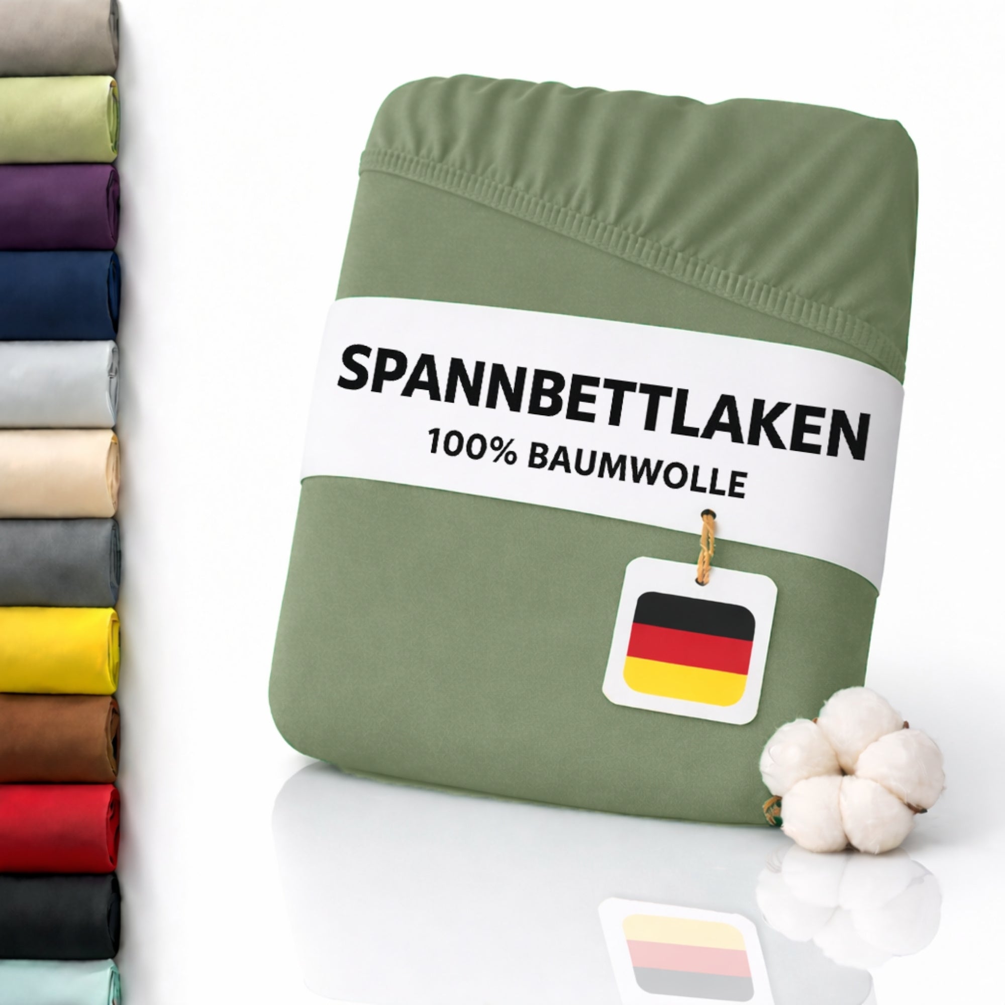 Spannbettlaken, Baumwolle für Schlafzimmer und erholsamen Schlaf – Detailansicht 36