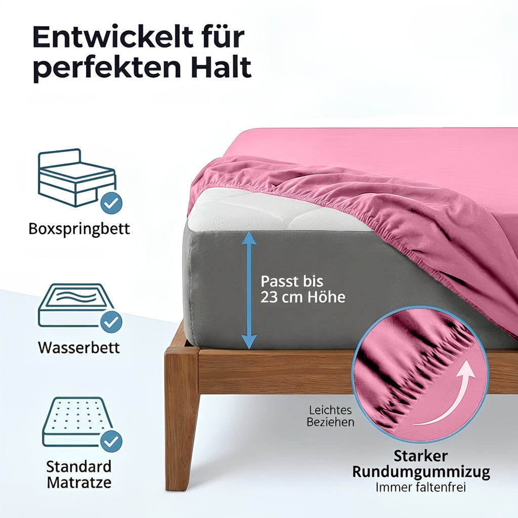 Spannbettlaken, Baumwolle für Schlafzimmer und erholsamen Schlaf – Detailansicht 61