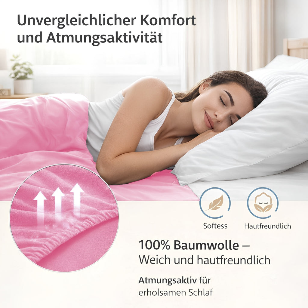 Spannbettlaken, Baumwolle für Schlafzimmer und erholsamen Schlaf – Detailansicht 62
