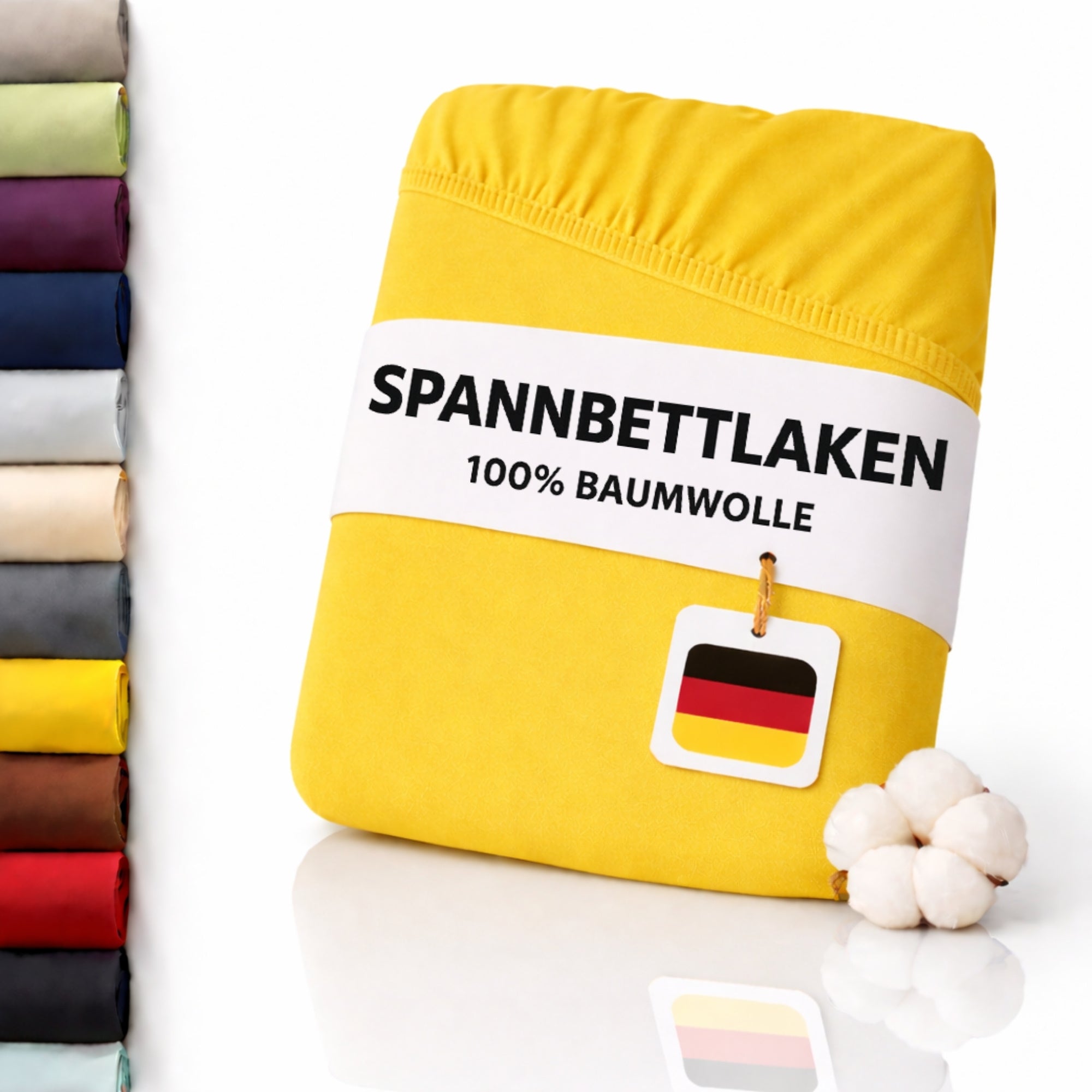 Spannbettlaken, Baumwolle für Schlafzimmer und erholsamen Schlaf – Detailansicht 73