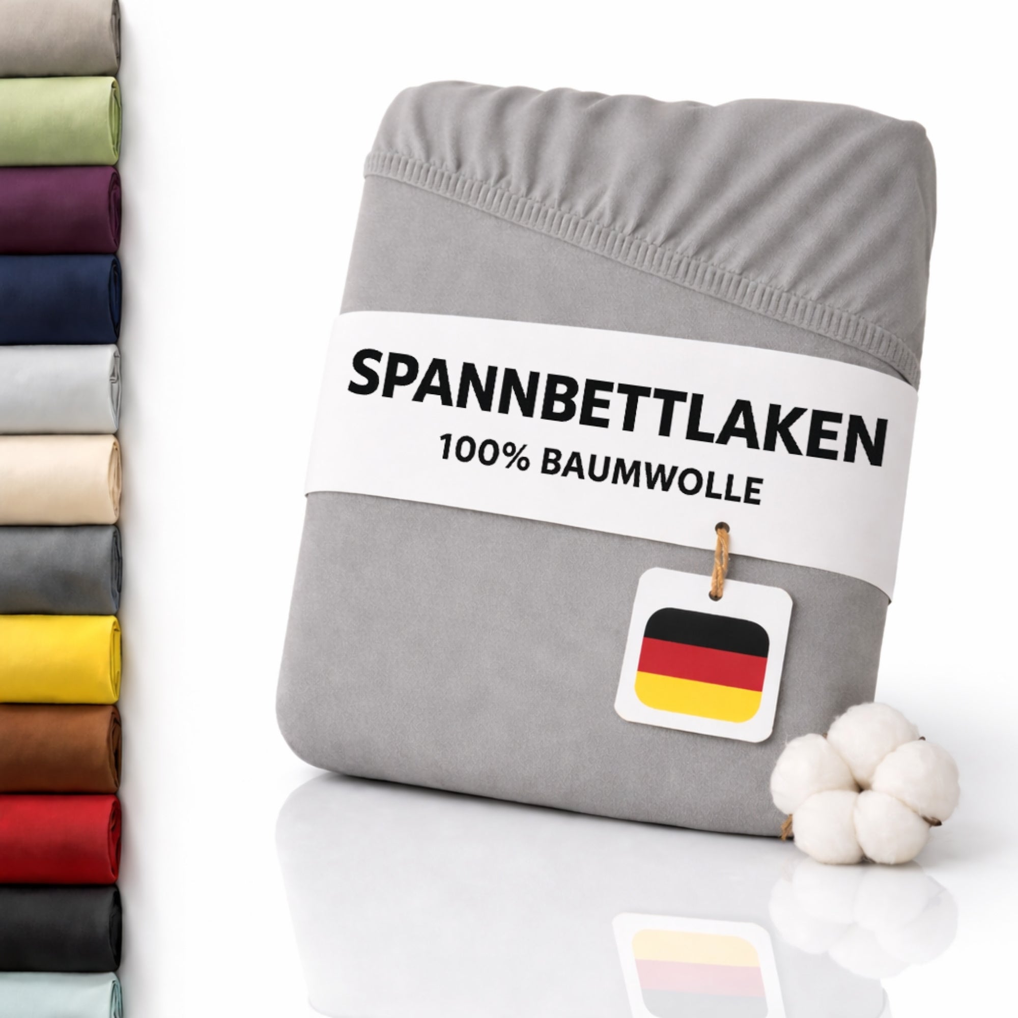 Spannbettlaken, Baumwolle für Schlafzimmer und erholsamen Schlaf – Detailansicht 95