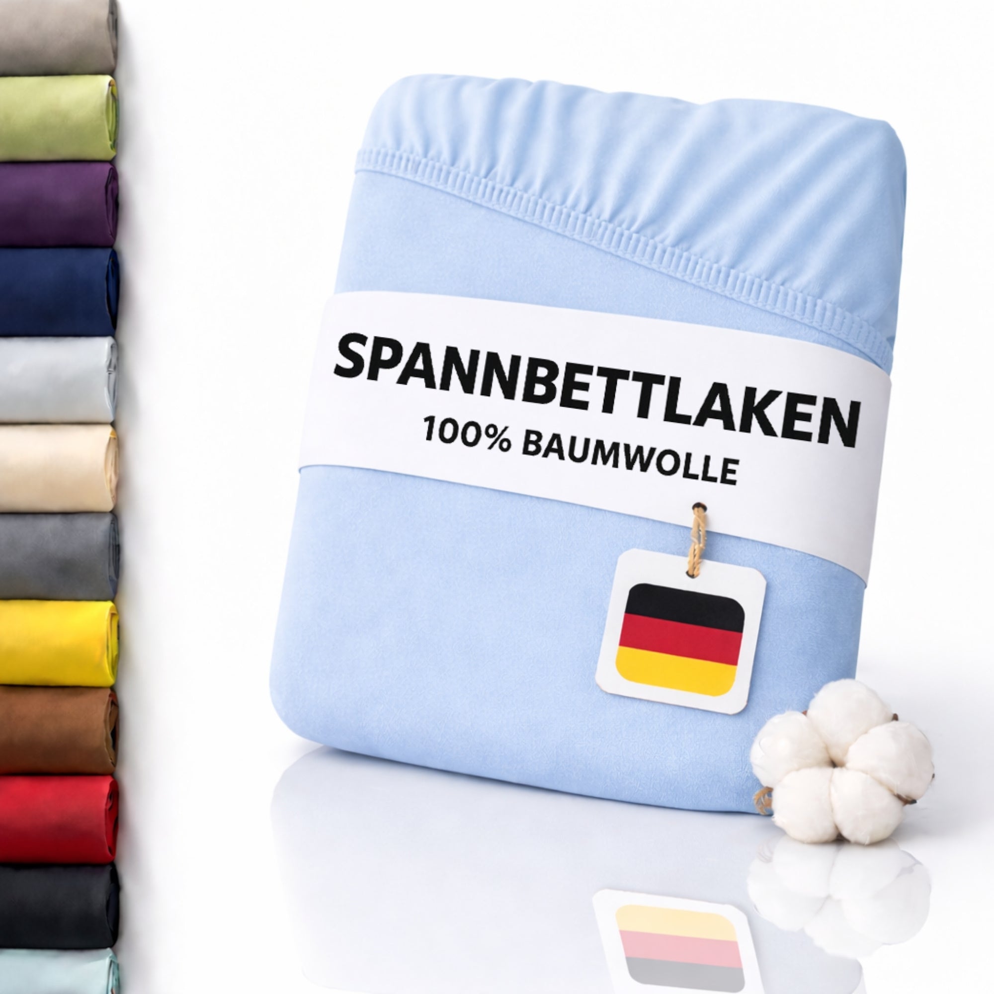 Spannbettlaken, Baumwolle für Schlafzimmer und erholsamen Schlaf – Detailansicht 99