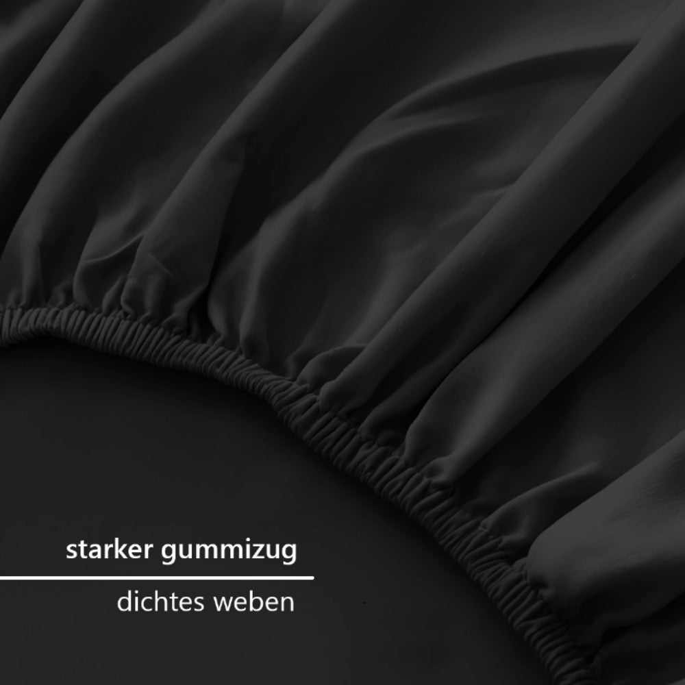 Spannbettlaken, Graphitfarbe für Schlafzimmer – Detailansicht 2