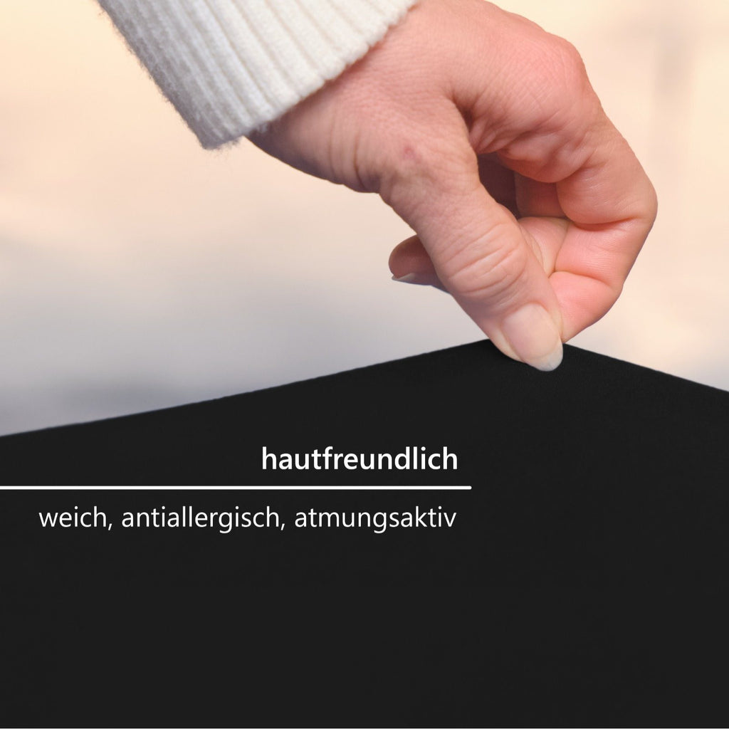 Spannbettlaken, Graphitfarbe für Schlafzimmer – Detailansicht 7