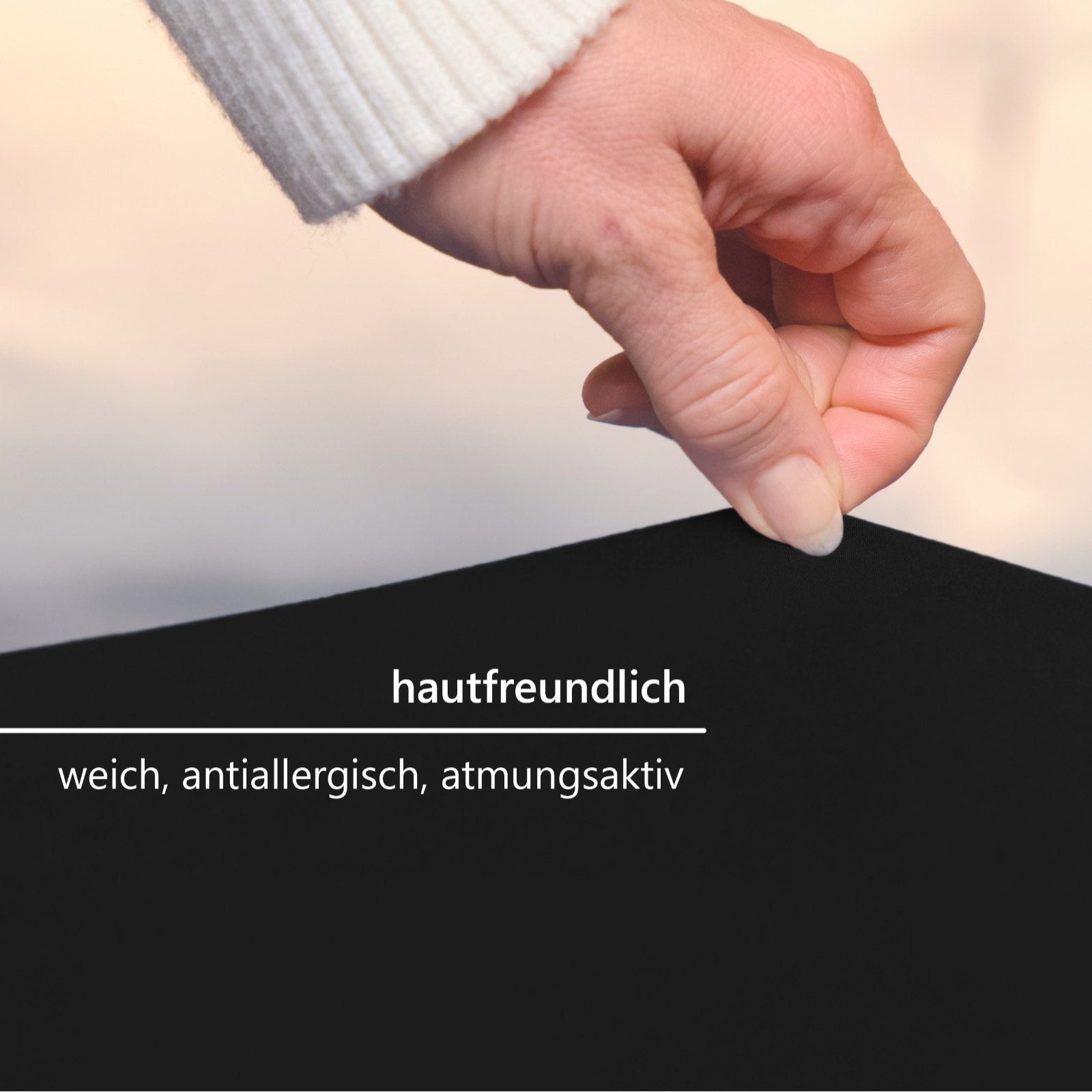 Spannbettlaken, Graphitfarbe für Schlafzimmer – Detailansicht 7