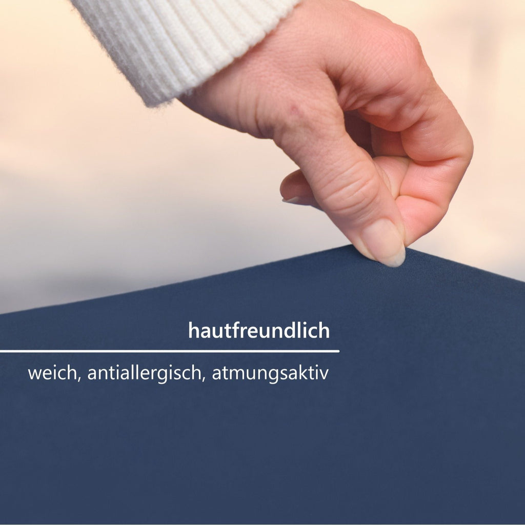 Spannbettlaken, Graphitfarbe für Schlafzimmer – Detailansicht 13