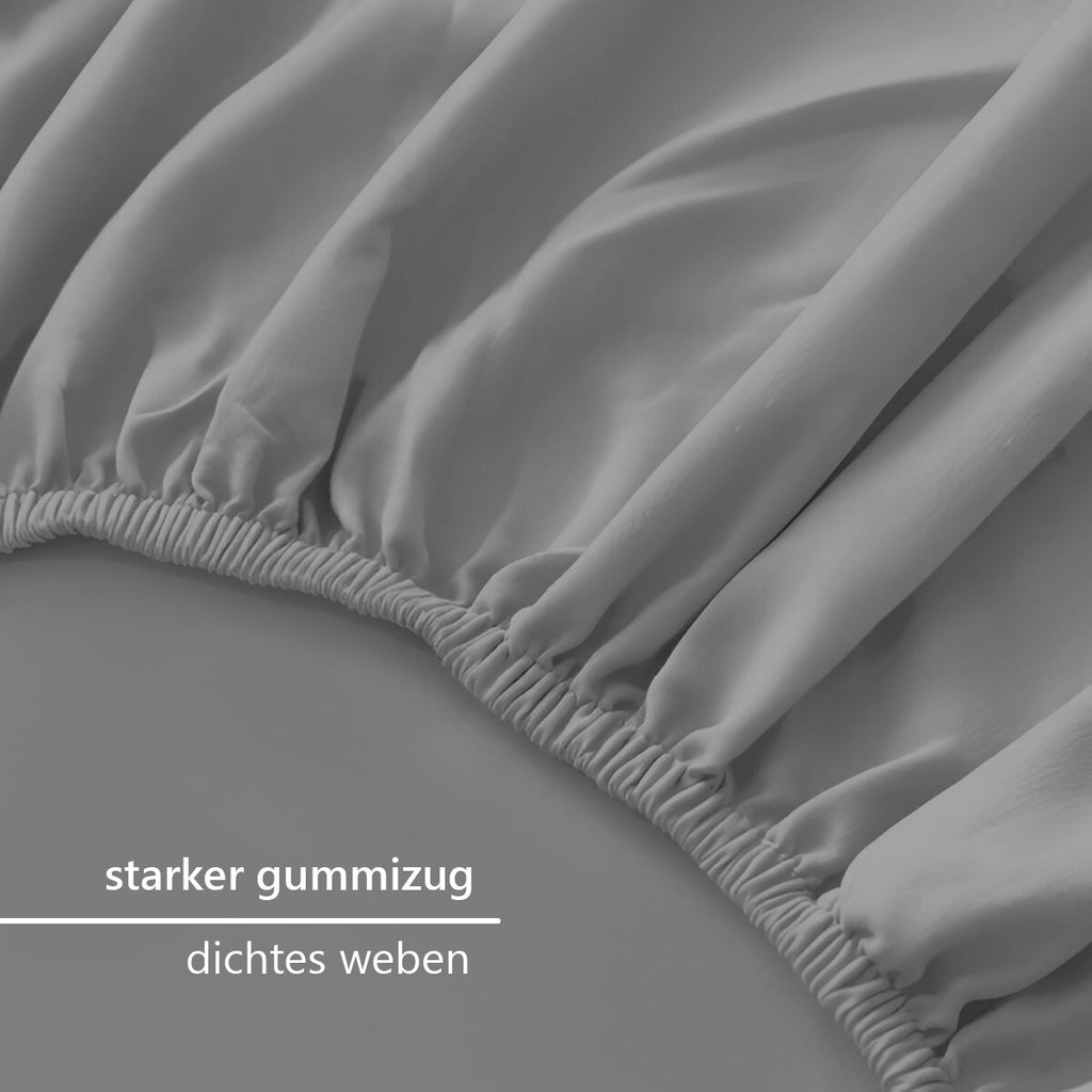Spannbettlaken, Graphitfarbe für Schlafzimmer – Detailansicht 22