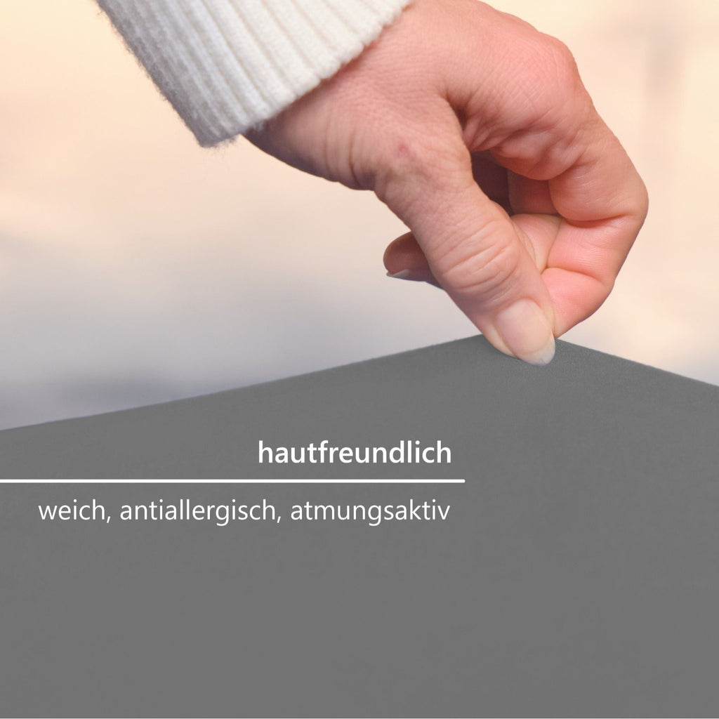 Spannbettlaken, Graphitfarbe für Schlafzimmer – Detailansicht 25