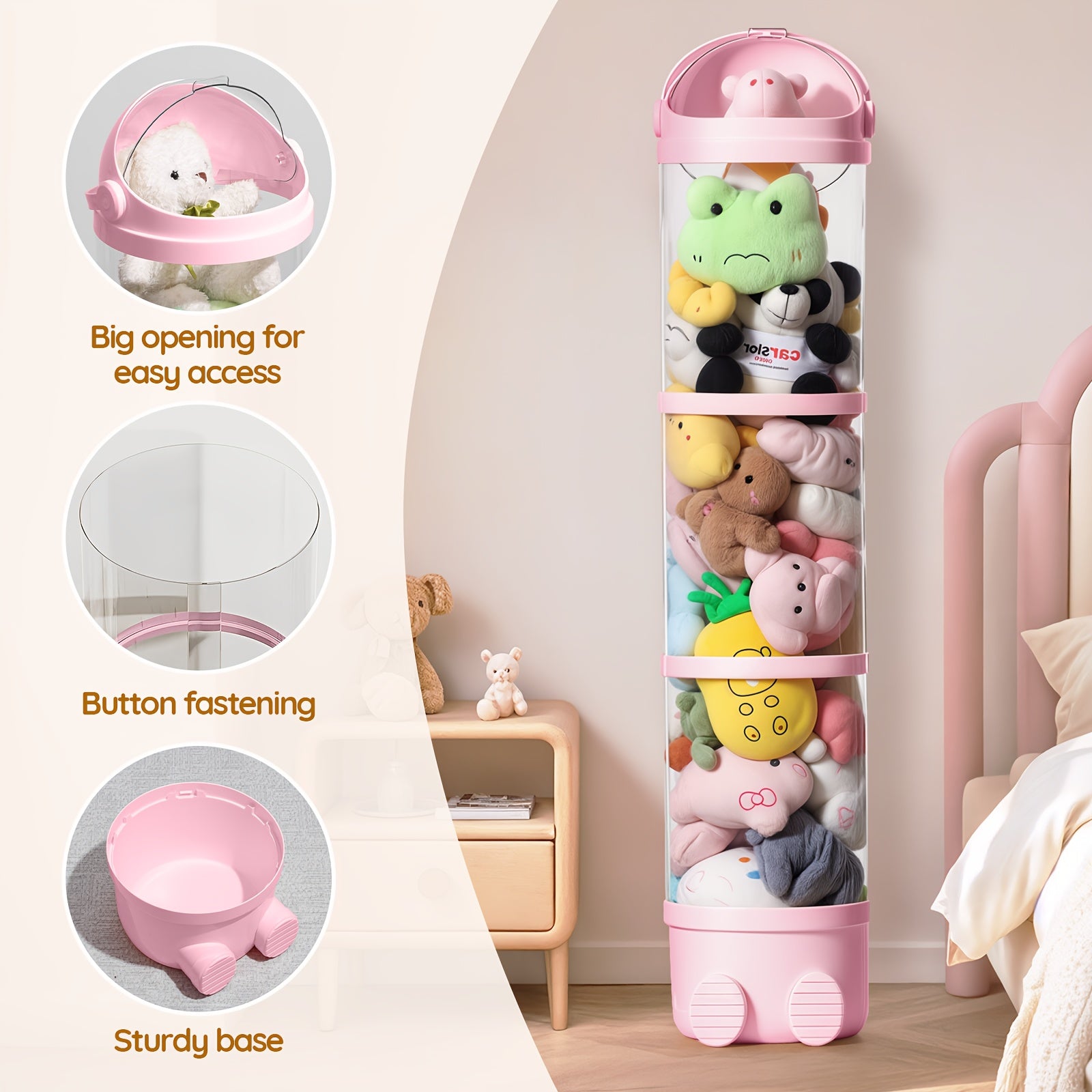 Spielzeug-Organizer, 162 cm für Schlafzimmer und Bett – Detailansicht 7