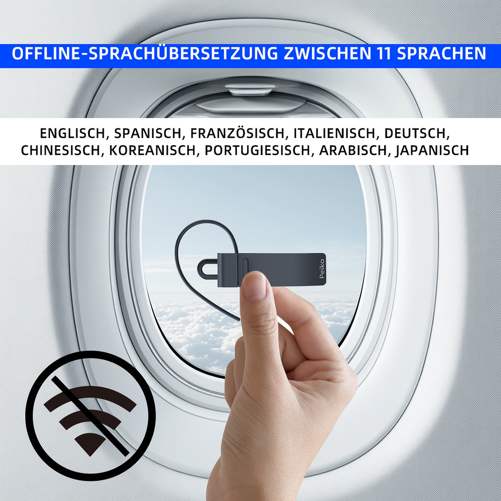 Sprachübersetzer Einzelkopfhörer für 136 Sprachen, Online und Offline Sprachunterstützung in 11 Sprachen – Detailansicht 6