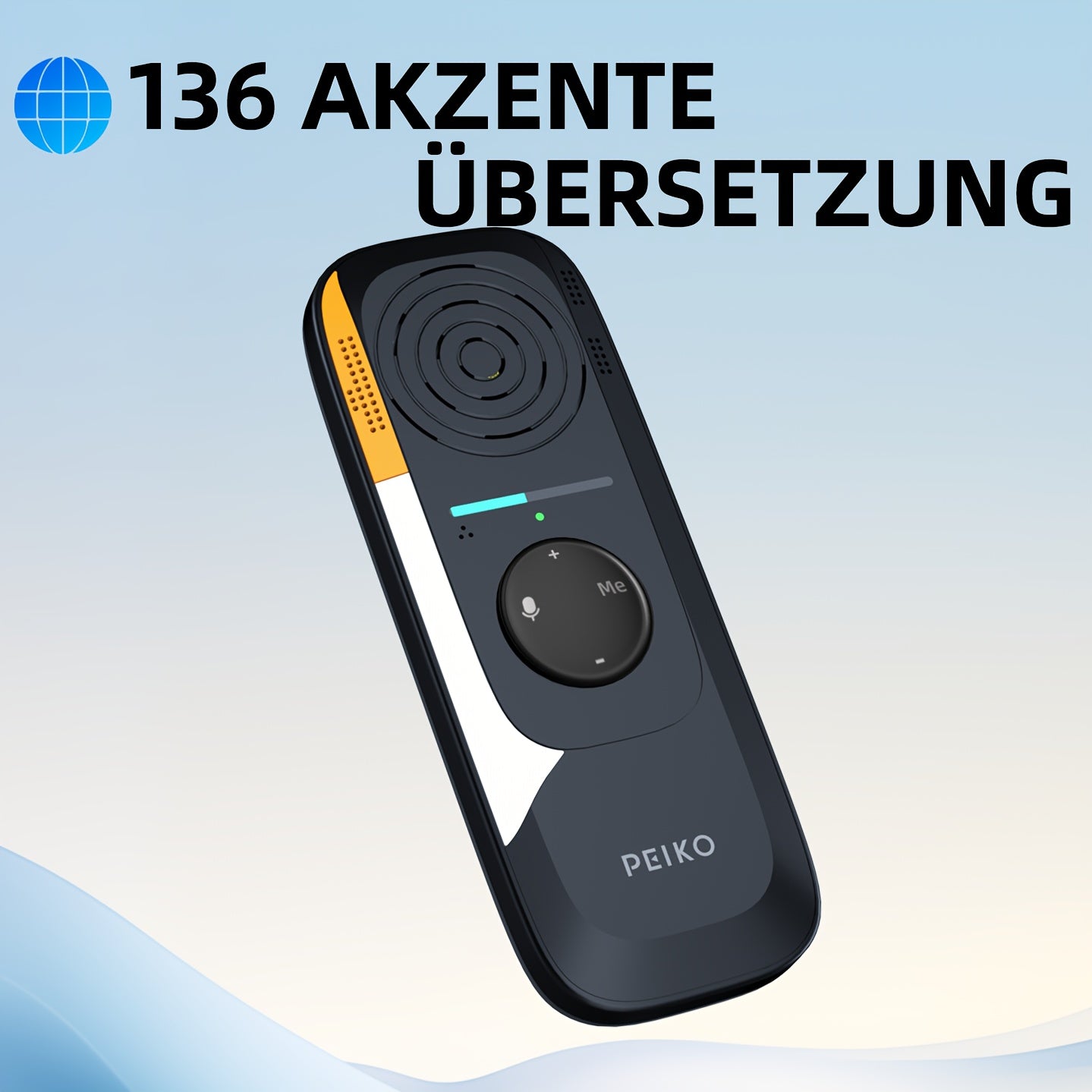 Sprachübersetzungsgerät, Schwarz für Camping – Hauptansicht