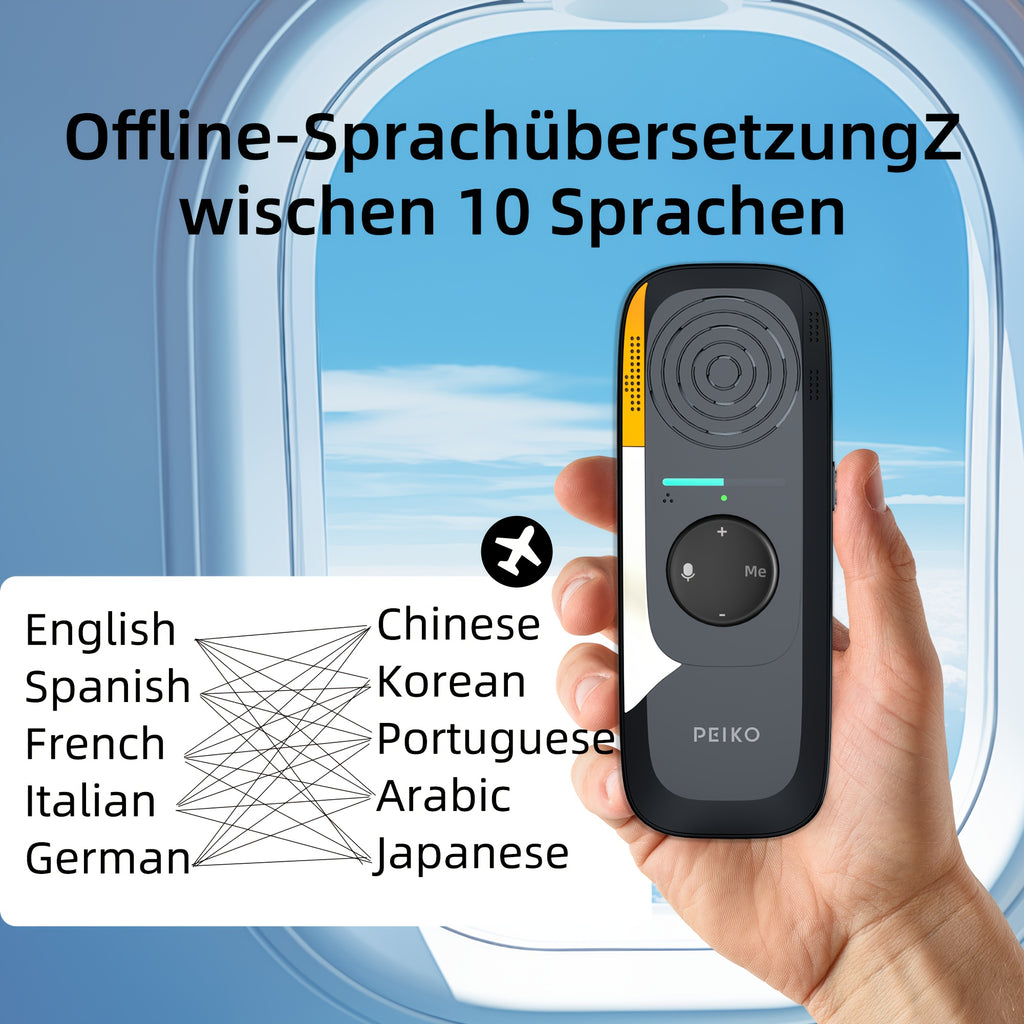 Sprachübersetzungsgerät, Schwarz für Camping – Detailansicht 6