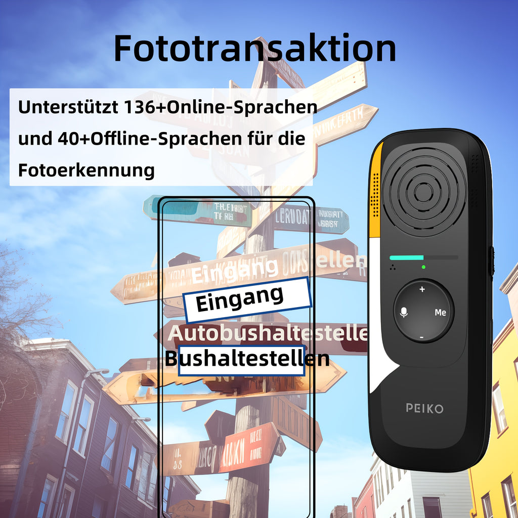 Sprachübersetzungsgerät, Schwarz für Camping – Detailansicht 8