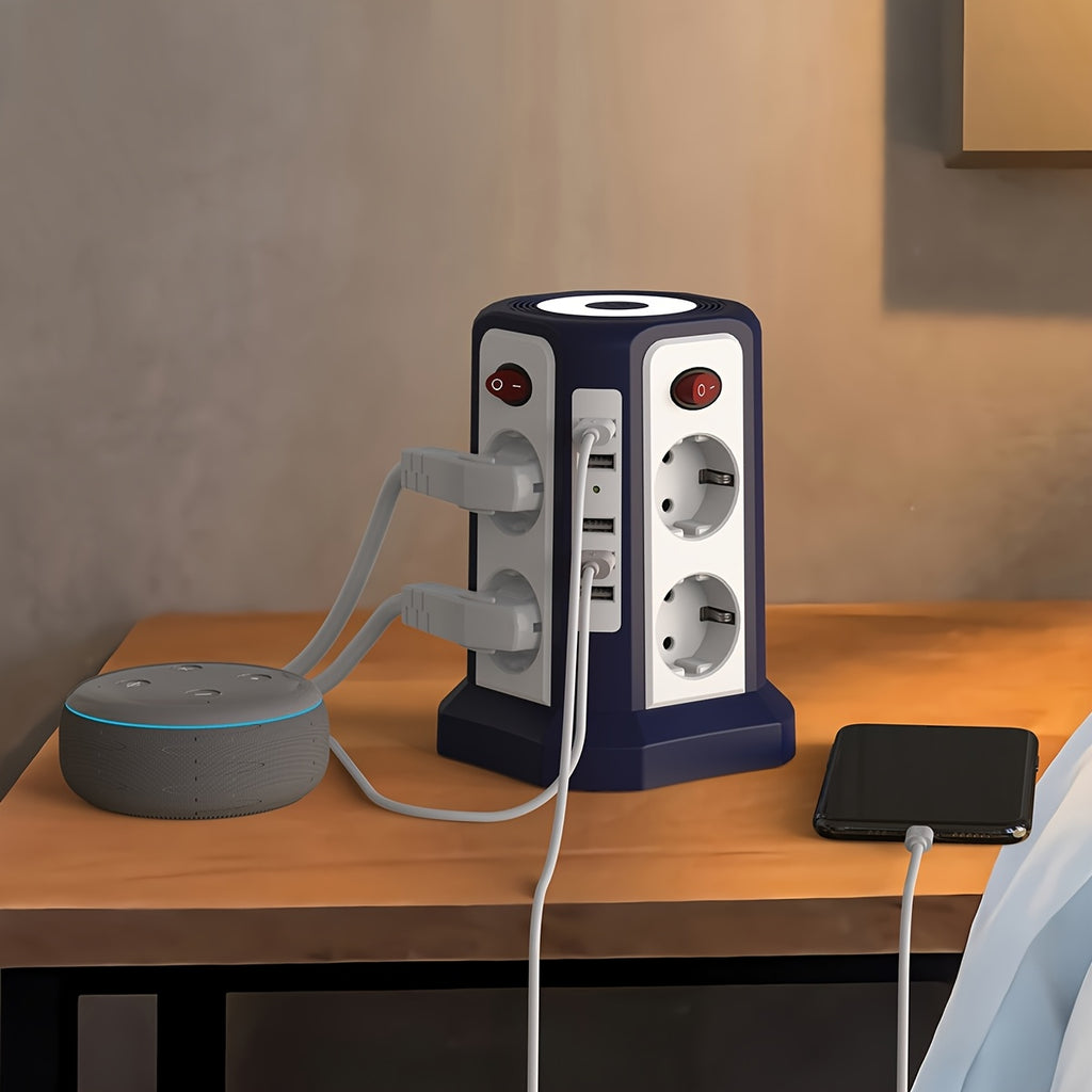 Steckdosenleisten & Überspannungsschutz, mit 5 USB-Anschlüssen für Büro – Hauptansicht