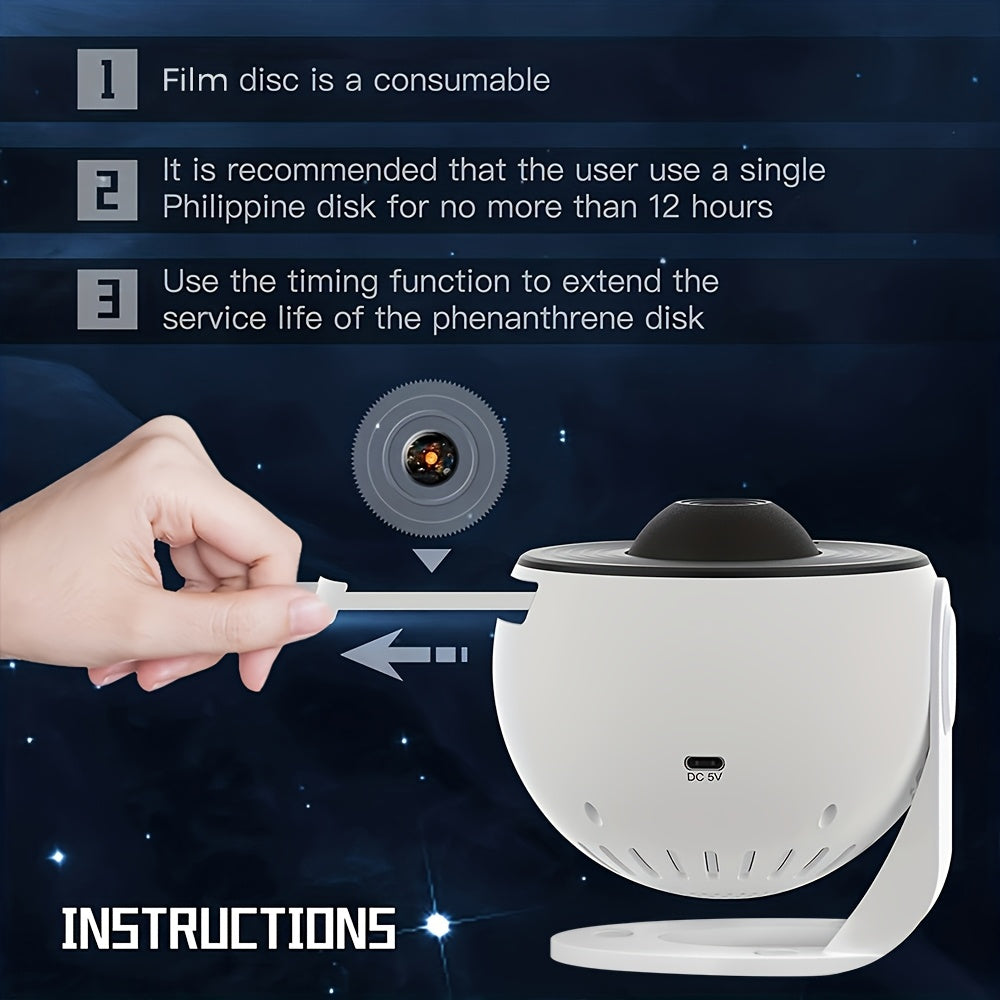 Sternenhimmel-Projektor, 360° drehbar für Schlafzimmer und Bett – Detailansicht 10