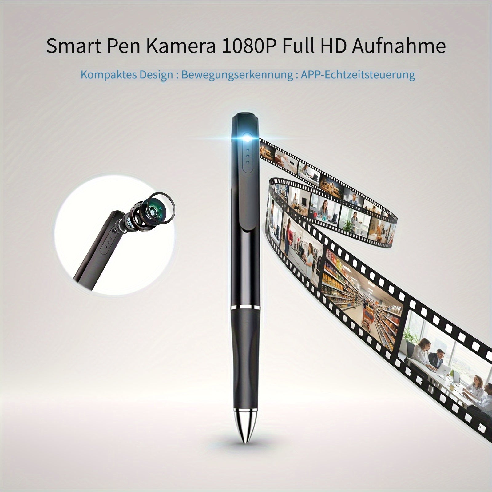 Stift-Kamera, 1 Stk für die Aufnahme von Meetings und Mitarbeiter – Detailansicht 3