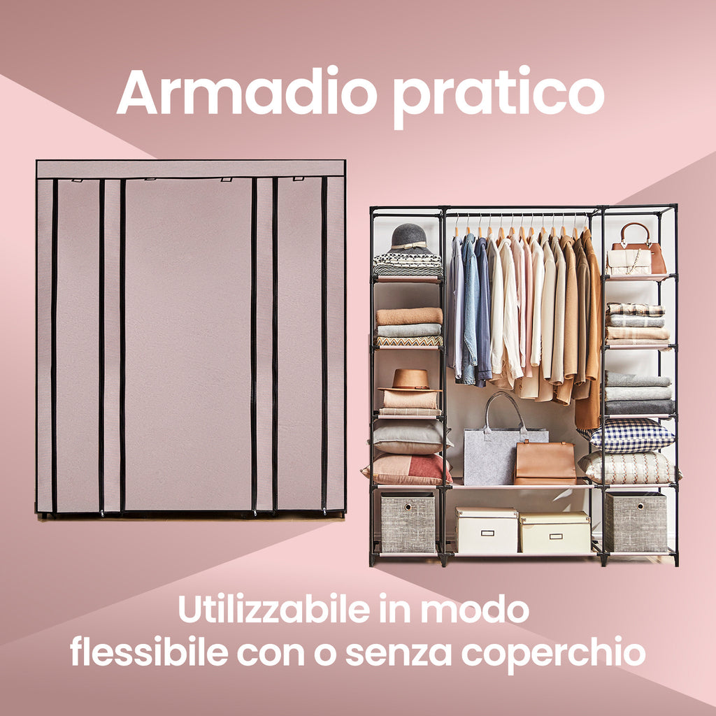 Stoffschrank, Maulwurf für Schlafzimmer und Bett – Detailansicht 6