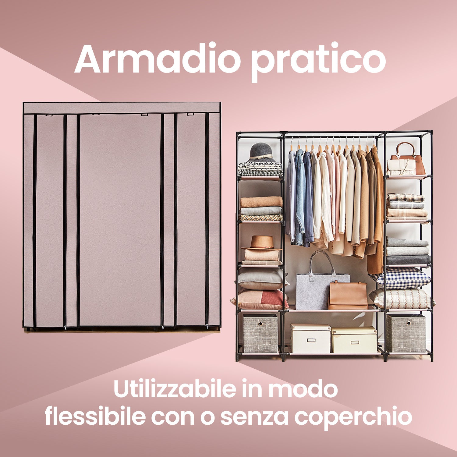 Stoffschrank, Maulwurf für Schlafzimmer und Bett – Detailansicht 6