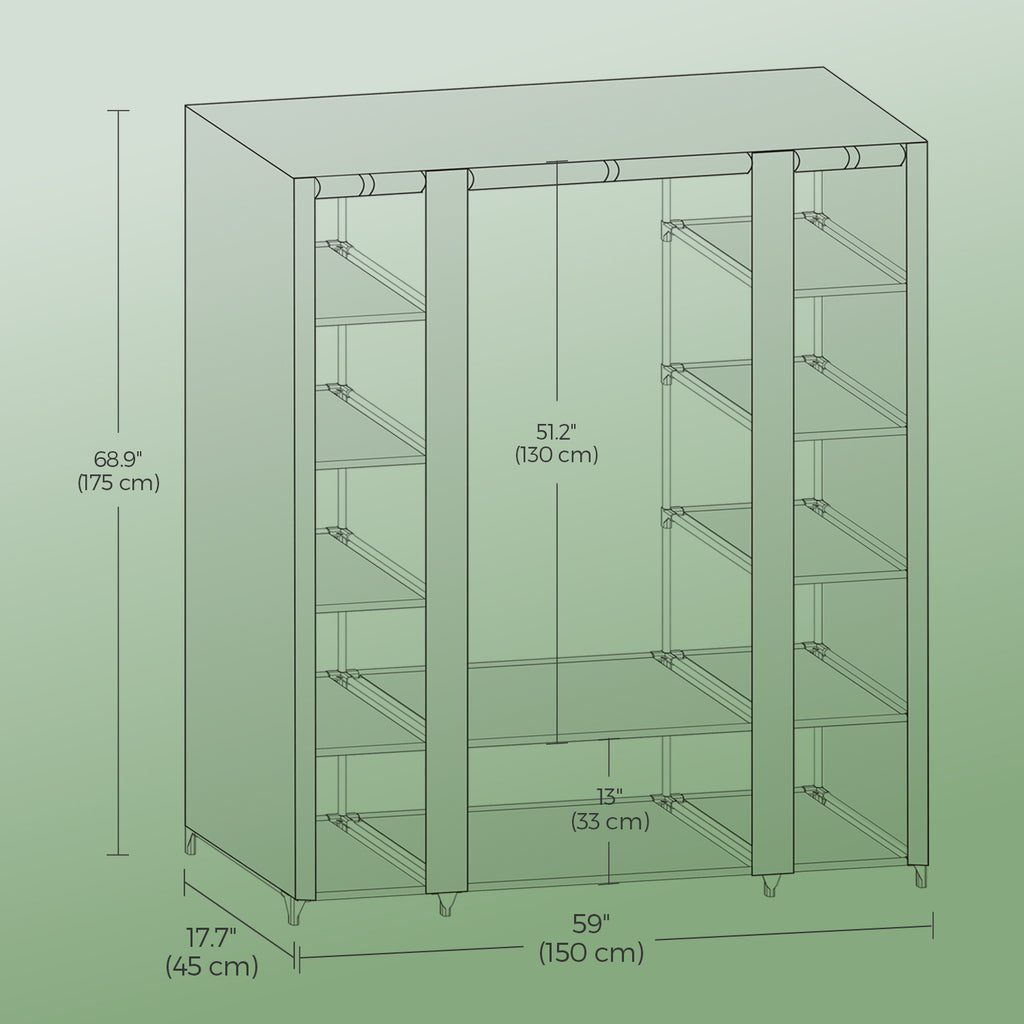 Stoffschrank, Maulwurf für Schlafzimmer und Bett – Detailansicht 20