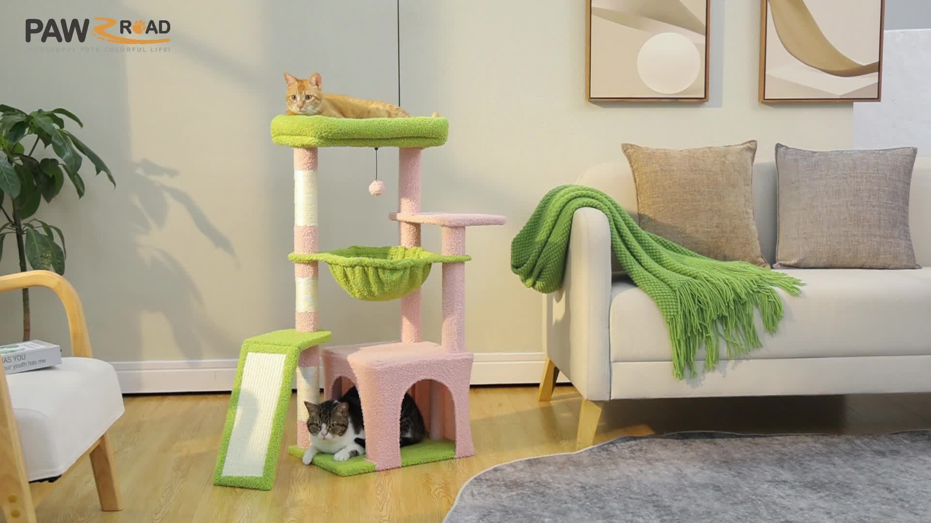 Straßenkatzenbaum, 90cm für Haustiere und Zuhause – Detailansicht 10