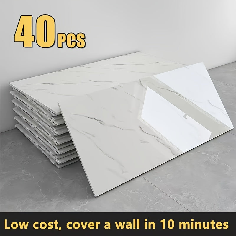 Stück 3D Marmor-Effekt Selbstklebende, 30cm für Küche und Essbereich – Detailansicht 7