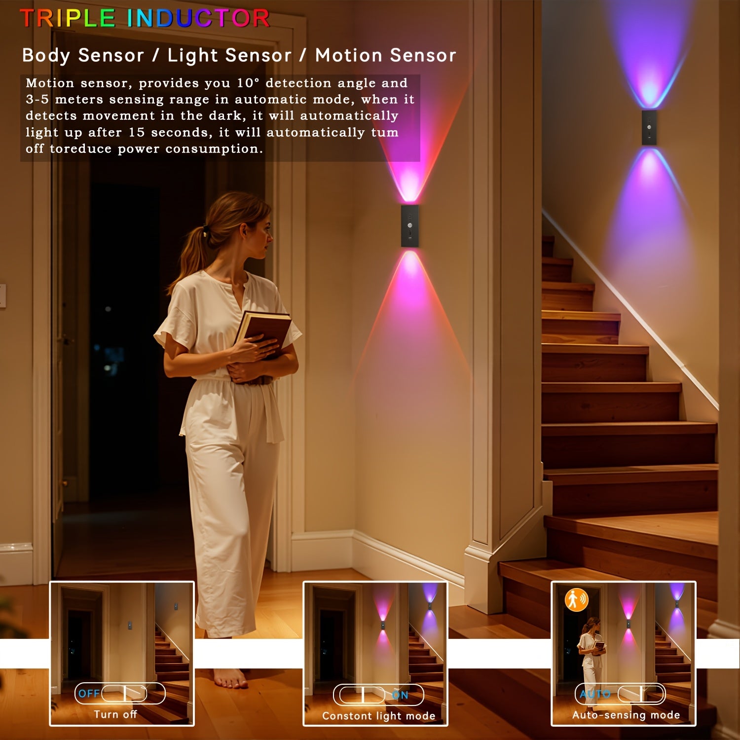 Stück Magnetische LED Bewegungsmelder, LED-Beleuchtung für Küche und Essbereich – Detailansicht 6