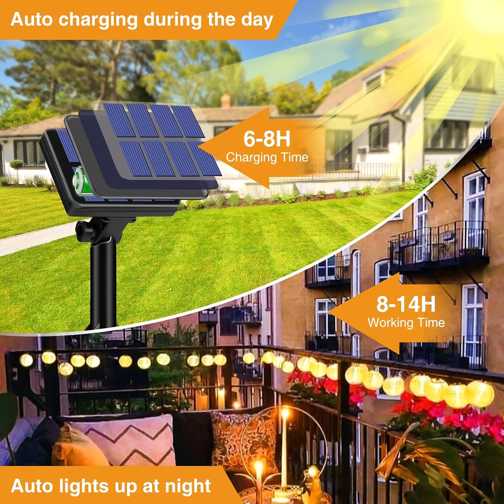 Stück Warmweiße LED Solarleuchten, LED-Beleuchtung für Garten und Terrasse – Hauptansicht
