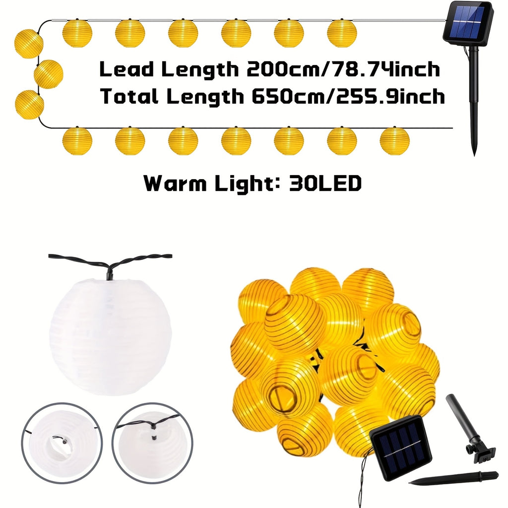 Stück Warmweiße LED Solarleuchten, LED-Beleuchtung für Garten und Terrasse – Detailansicht 5