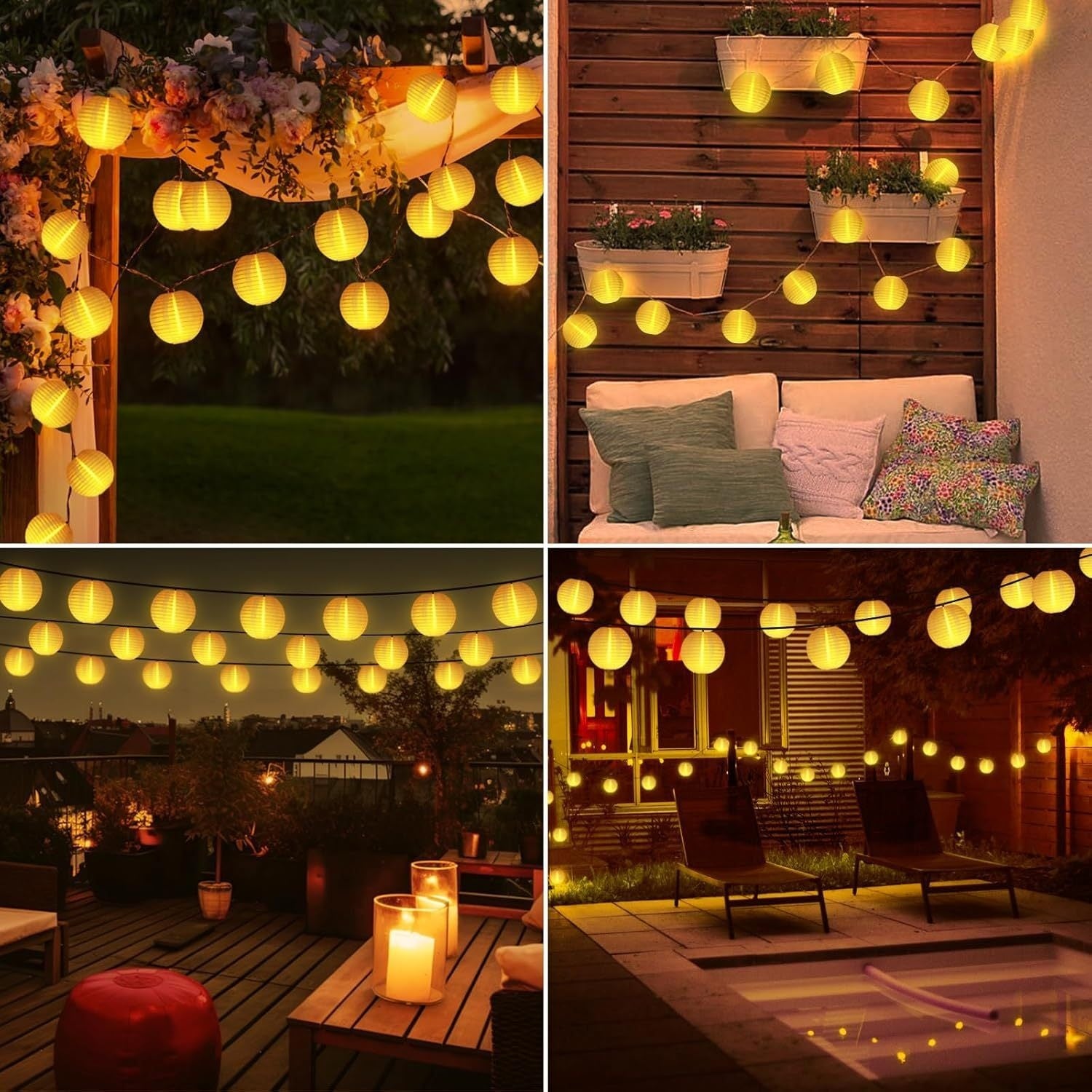 Stück Warmweiße LED Solarleuchten, LED-Beleuchtung für Garten und Terrasse – Detailansicht 10