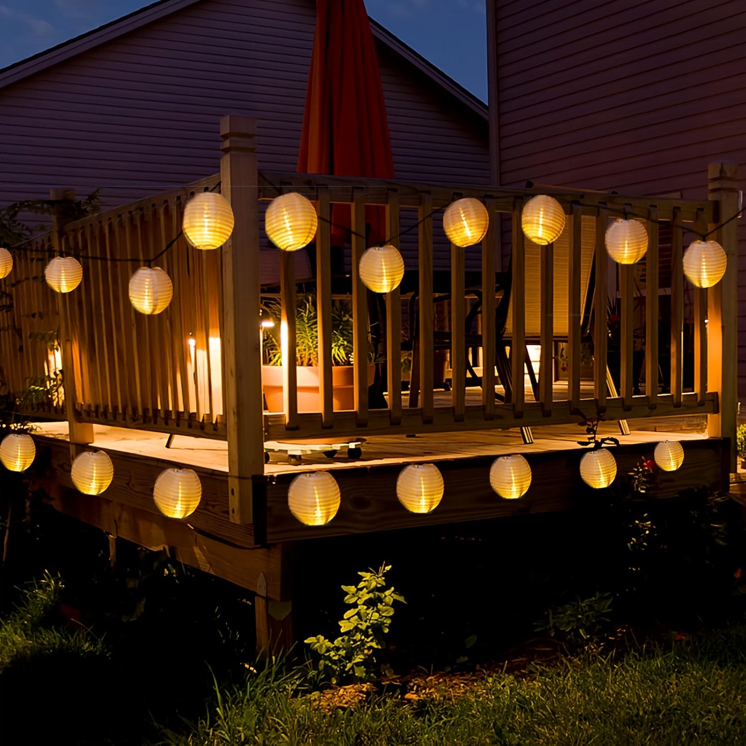 Stück Warmweiße LED Solarleuchten, LED-Beleuchtung für Garten und Terrasse – Detailansicht 12