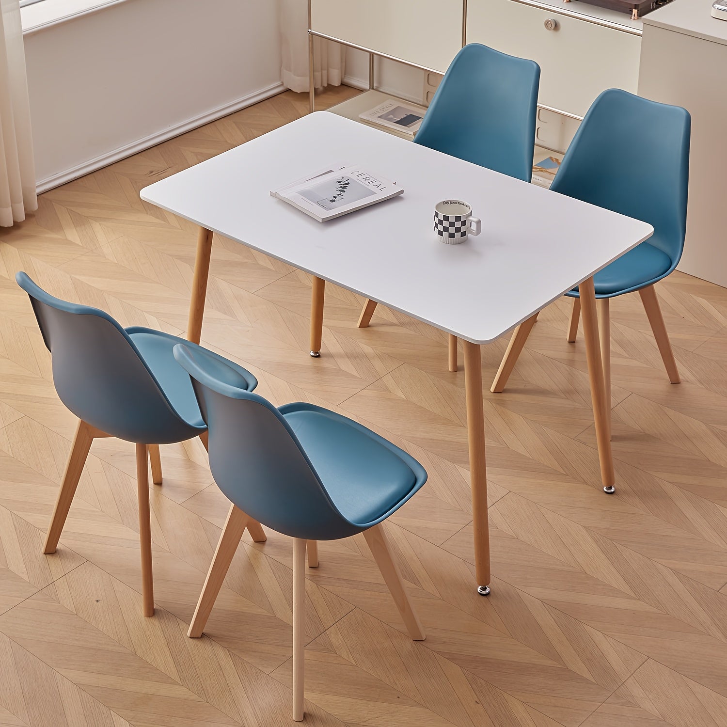 Stuhl, Dunkelgrün für Wohnen und Sitzen – Detailansicht 10