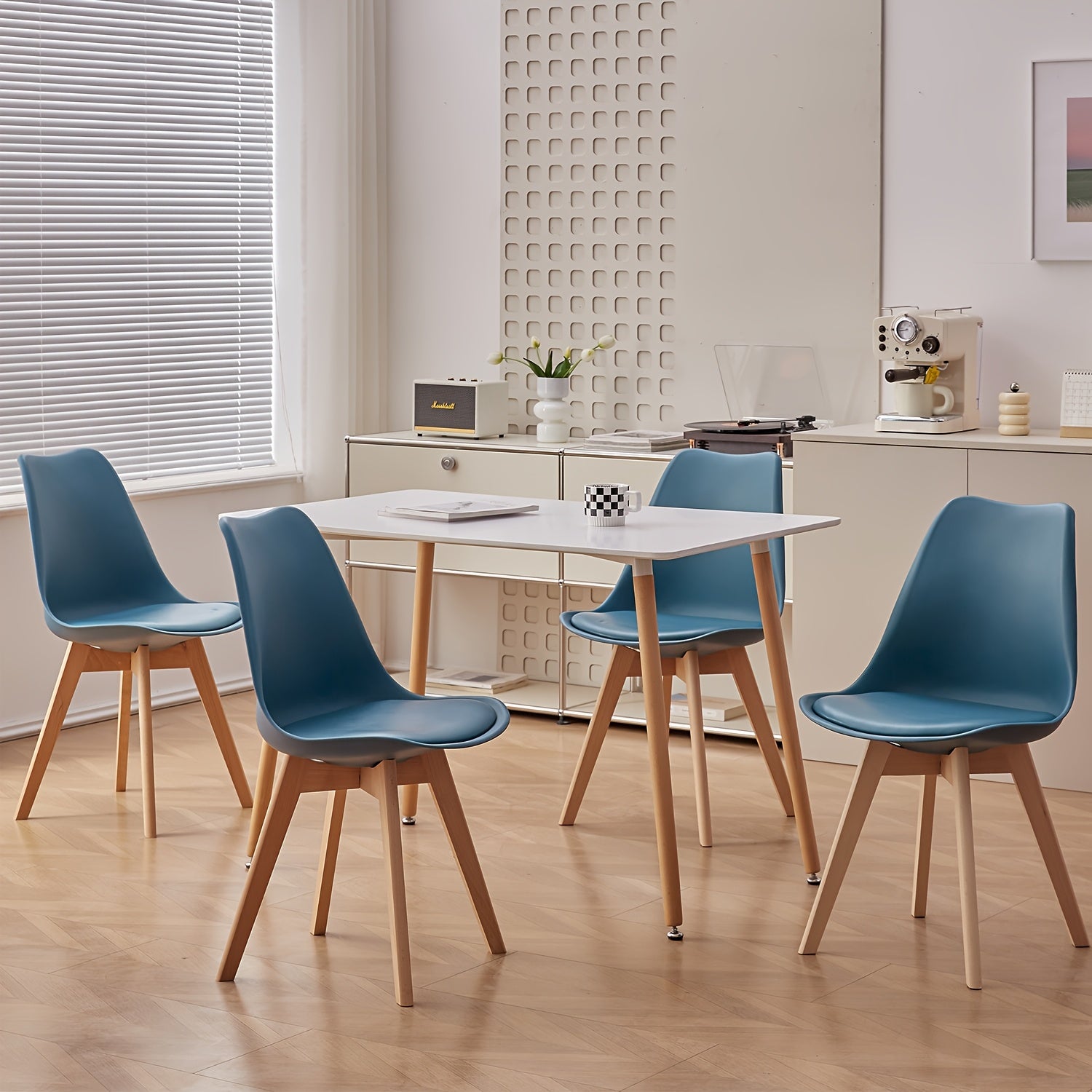 Stuhl, Dunkelgrün für Wohnen und Sitzen – Detailansicht 11
